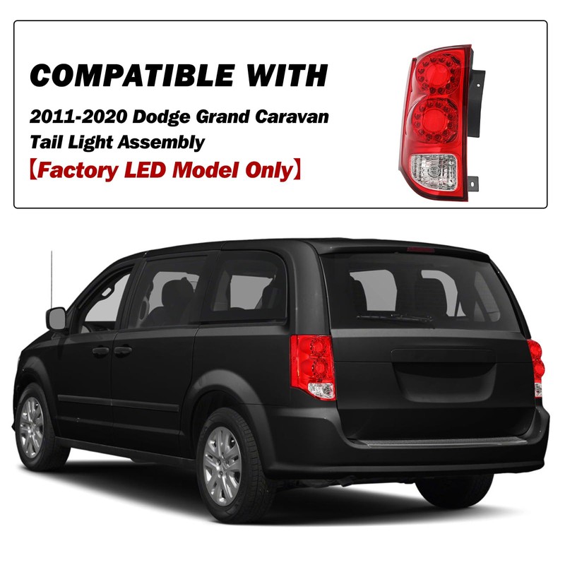 SOCKIR LED Tail Lights Assembly Compatible with 2011-2020 Dodge Grand