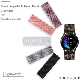 8 color 20mm Nylon FABRIC Straps compatible with Garmin Venu 2 plus/Venu Sq/Vivoactive 3 Smart Watch,Wristband Quick Release Bands Replacement for Garmin Vivoactive HR, Forerunner 645/55/245 Music