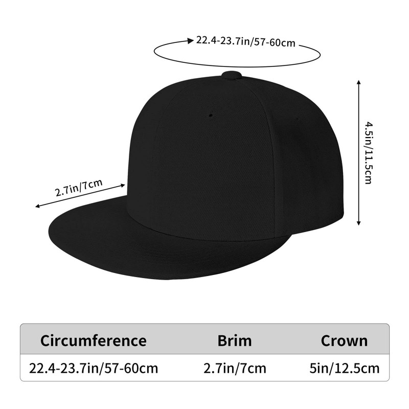 Custom Hip Hop Hat Design Logo Picture Name Flat Men's