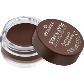 essence | Stay & Play Gel Eyeliner Pot | Waterproof, Long Lasting, Highly Pigmented | Vegan & Cruelty Free (02 | Brown)