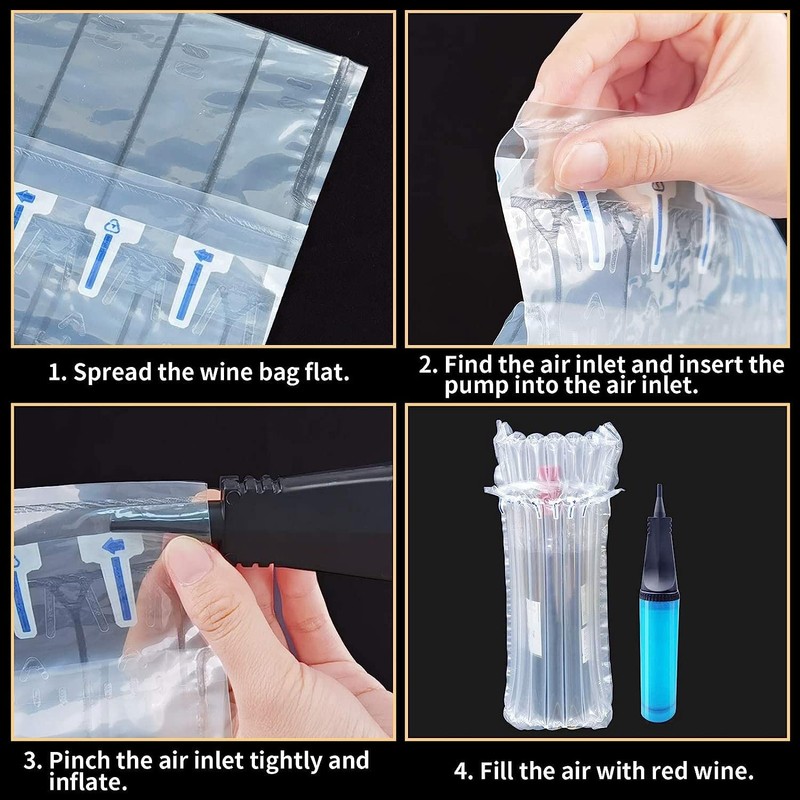 Wine Bottle Travel Protector Bags, Conilly 10 Packs Inflatable Air