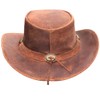 Brandslock Australian Leather Hat with Braided Band Original Cowboy Australian