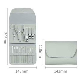 Kandid Nail Clippers Set - 16 Pieces Manicure Set Stainless Steel Sharp Manicure Kit,Professional Manicure and Grooming Kit by Kandid,Nail Care Tools with Leather Bag for Travel and Home