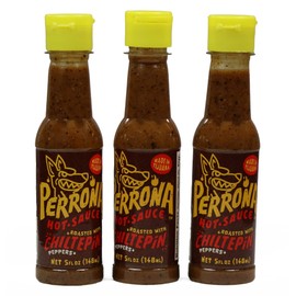 La Perrona Roasted Chiltepin Hot Sauce 5 Ounce Bottle | Tatemada Chiltepin Salsa Picante | Extra Spicy | Handmade | 3 Pack