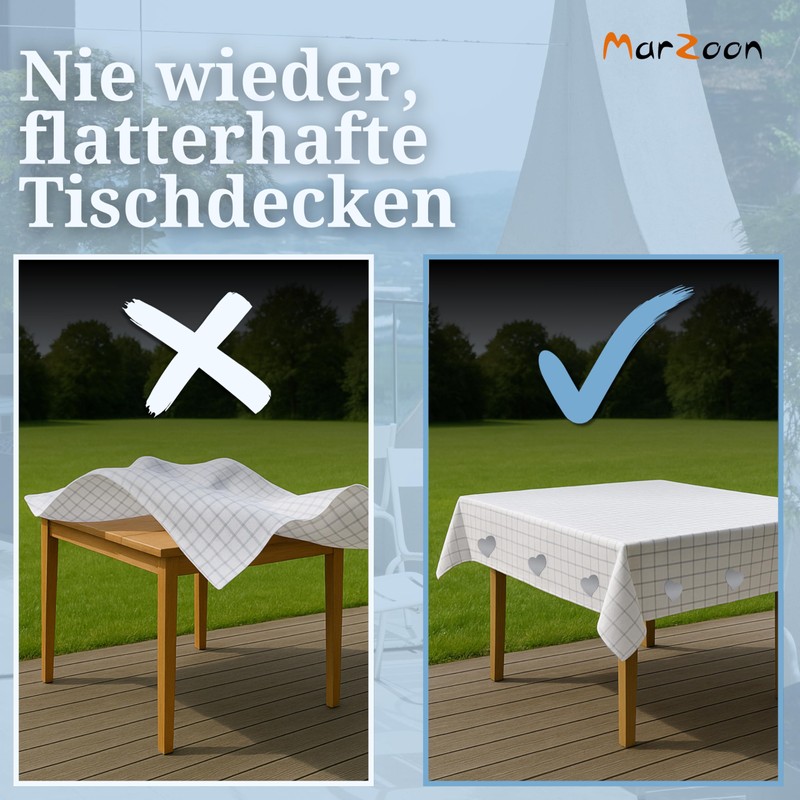 Marzoon 4 Magnetic Tablecloth Weights Made of Stainless Steel, Tablecloth