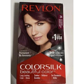Revlon Colorsilk Permanent Hair Color 34 Deep Burgundy Long Lasting No Ammonia