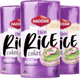 Haddar Wholegrain Rice Cakes 4.2oz (3 Pack) Made From Brown Rice | All Natural, Gluten Free, Vegan, Non GMO | Low Fat & Low Calorie | Zero Sugar | Certified Kosher (including Passover)
