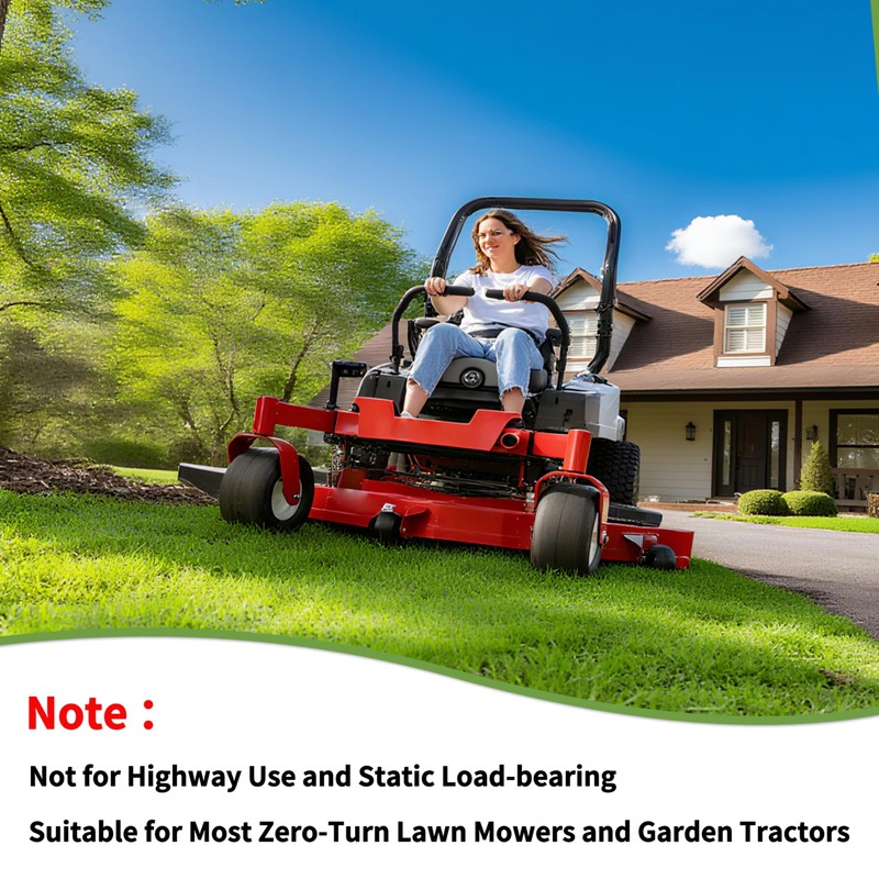 2PCS 13x6.50-6 Flat Free Front Zero Turn Lawn Mower Tires,