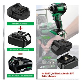 URUN for MAKITA to for Hitachi&for Metabo HPT Battery Adapter，Fit for MAKITA 18V Batteries Work for Hitachi 18v Lithium Cordless Tools and for Metabo HPT18V (Not 36V) Slide Style Tools