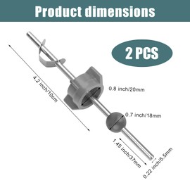 4pcs Pivot Rod Replacement, Sink Drain Parts with 2pcs Plug&2pcs Pop-Up Center piece Assembly Bathroom Sink Pop Up Stopper Compatible with Price Pfister & Popular Band(Grey,Grey)