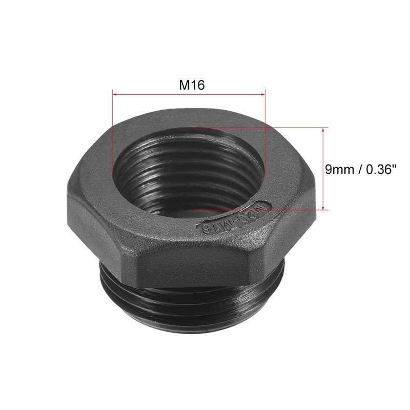 uxcell Threaded Reducing Bushings Nylon Connector Adaptor M20 Male Thread