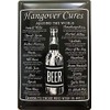 Deko 7 Tin Sign 30 x 20 cm Hangover Cures Around The World