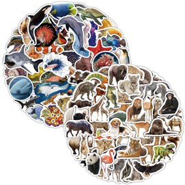 Pack of 100 animal stickers, animal stickers for children, bicycle stickers for children, sea animal stickers, animal forest stickers, stickers for small children