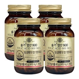 Solgar Folic Acid 800 410mg / 솔가 엽산 800 410mgX100정X4개23236386673596