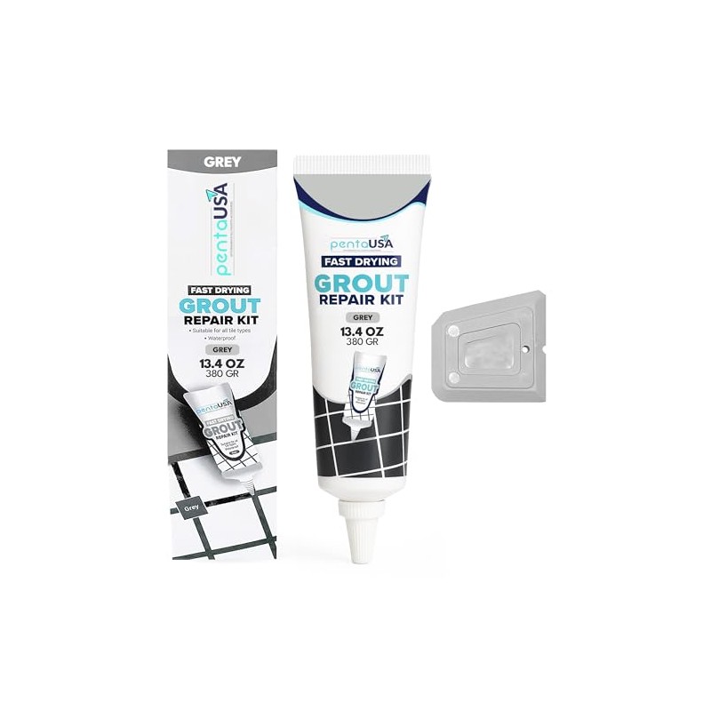 Tile Grout Repair Kit - Gray - Premixed Acrylic Sanded