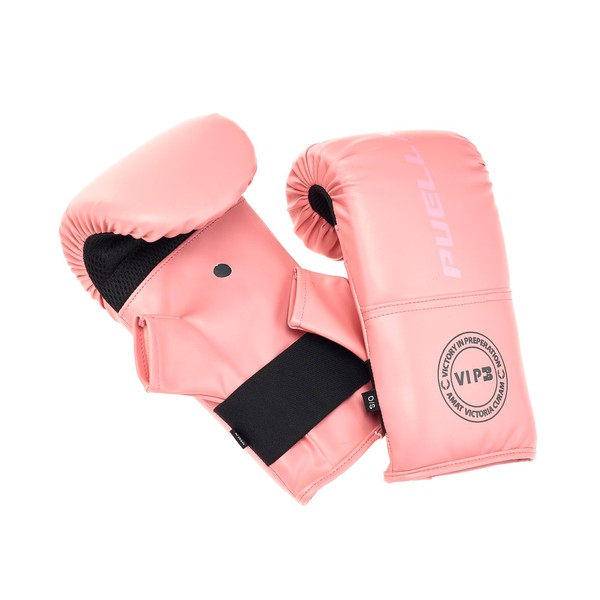 VIP Vital Impact Protection Womens Ladies Pink Puella PU Boxing Gloves MMA Martial Arts Fitness Punchbag Bag Mitts, Pink/Black