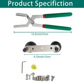 Suprwin Car Door Fender Body Edge Crimp Plier, Auto Car Dent Repair Tools Wheel Eyebrow Pit Shaping Tool Door Cover Edge Sheet