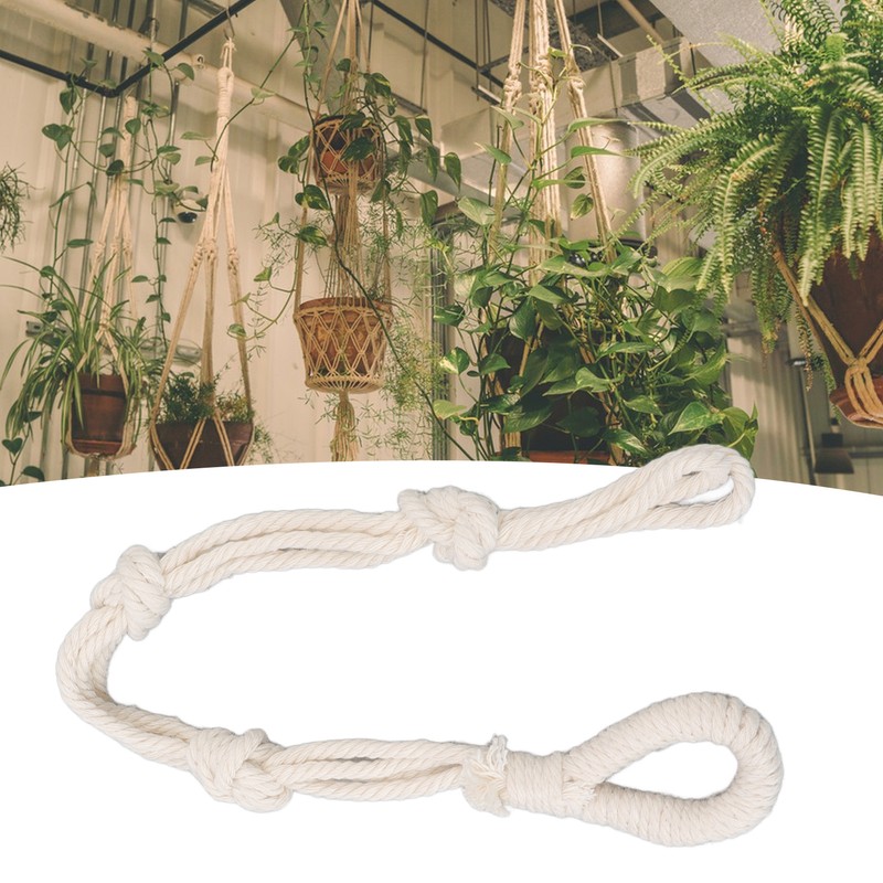 6 Pcs Macrame Plant Hanger Braided Cotton Rope Adjustable Hanging