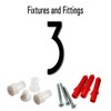House Number 3 AVENIDA Door Numbers in 3 Sizes (15,
