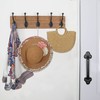 WEBI Rustic Coat Rack Wall Mount,5 Cast Iron Coat Hooks
