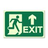 Pack of 4 PVC Emergency Exit Sign, Photoluminescent 30 x