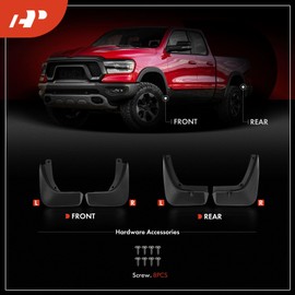A-Premium Mud Flaps Compatible with Genesis GV80 2021 2022 2023 2024 2025 SUV, No Drilling Required Mud Guards with Hardware Accessories, Set of 4 Front and Rear