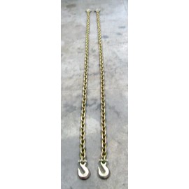 Arden - sourced (2) 1/2"x 6' Grade 70 Transport Chains,High Quality w/GR70 Grab hook & GR70 Slip