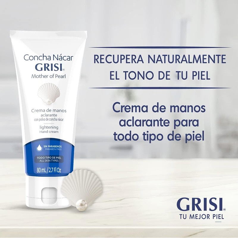 Concha Nácar Grisi Concha Nácar Crema Para Manos 80ml, color,