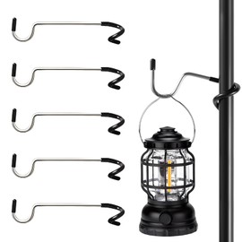 TenaLucy 5 Stücke Camping Laternenhalter,Doppelköpfige Laternenhaken Camping Haken Set Zeltstangen Haken Outdoor Doppelendiger Laternenhaken S-Förmig Camping Lampenhaken,für Camping Hängende Laternen
