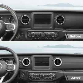 RT-TCZ for Wrangler JL Dash Air Vents Cover Trim Stickers White for Jeep Wrangler JL JLU Gladiator JT 2018-2023 White Interior Accessories 4pcs