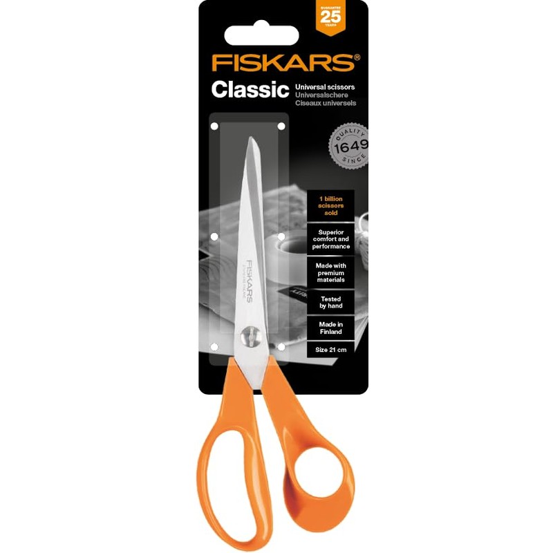 Fiskars Universal Scissors For Right Handed Users, Total Length: 21
