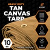 Xpose Safety Canvas Tarp - 10oz Tan Canvas Tarps Heavy