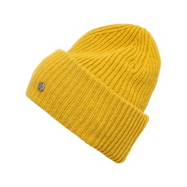 Zwillingsherz Slouch Beanie Hat - High-Quality Knitted Hat for Women Girls Boys - Hat - Unisex - One Size - Warm and Soft in Summer Autumn and Winter - Sustainable Chunky Knit, yellow