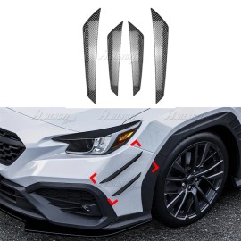 dreamrefit Front Bumper Side Blade Canard Splitter Carbon Style For Subaru WRX STI 2022-25