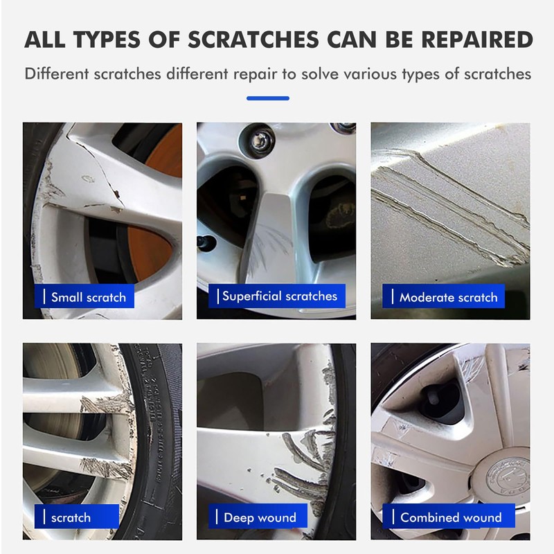 XTryfun Silver Gray Rim Touch Up Paint, Automotive Touch Up