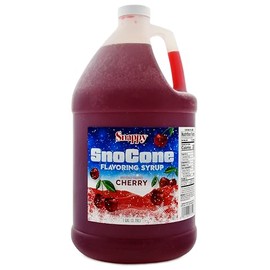 Snappy Cherry Sno Cone Syrup, 1 Gallon (128 ounces) Size, Ready to Use For Snow Cone Machines, Flavored Syrup for Shaved Ice, 14 Snow Cone Flavor Options