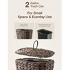 5 Liters Wicker Waste Basket with Lid - Water Hyacinth