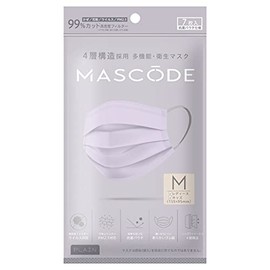 MASCODE Non-Woven Mask M Size (Plain Lavender) Purple