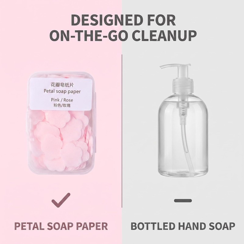 4 Boxes Paper Soap, 4 Random Different Scented Mini Portable
