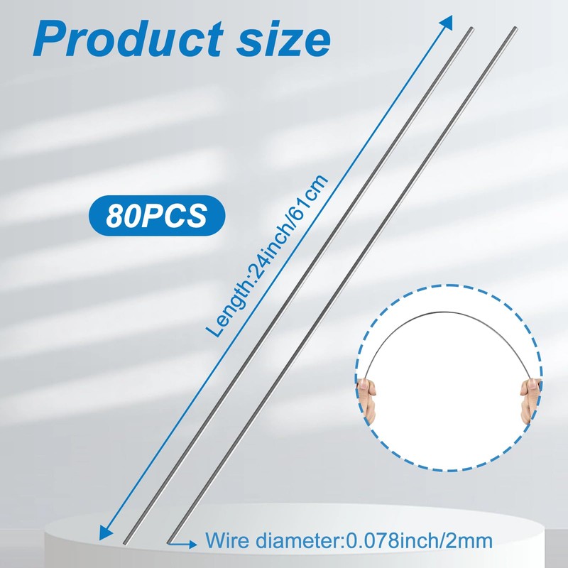 80 PCS Insulation Support Wire 16 Inch 1095 High Carbon