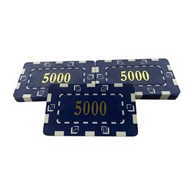 5 x Poker Casino Numbered Plastic Chip Plaques 74 x 44mm 32Grams (5000)