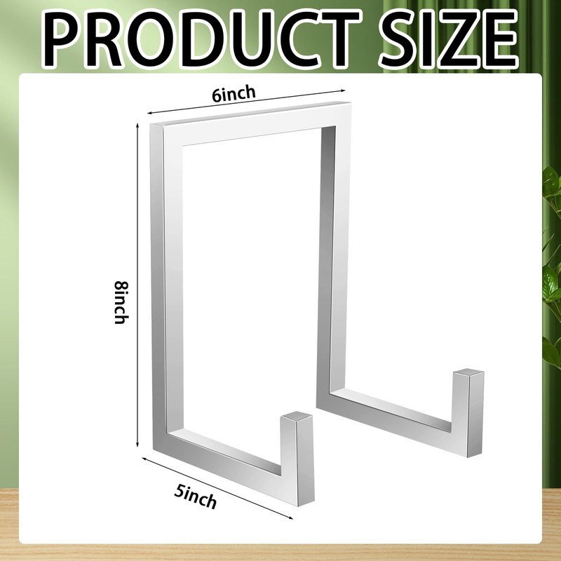Sweetude 2 Pcs Large Plate Stands for Display Metal Frame