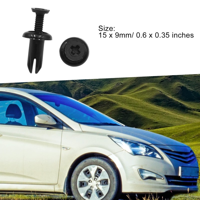 A ABSOPRO Car Push in Rivet Fastener Bumper Clips Plastic