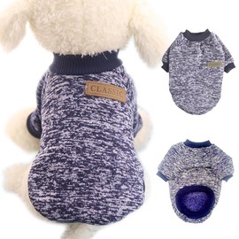 Warm Dog Jumper, Pet Jumper, Grey, Winter Clothes for Small and Medium Dogs, Cat Sweater