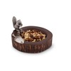 Vagabond House Wood Nut / Candy Bowl with Standing Pewter