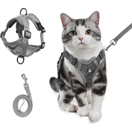 Shudyear - Portador de pecho ajustable para gatos, antiescape, ajustable, de malla suave, para gatos pequeños y cachorros, chalecos medianos para