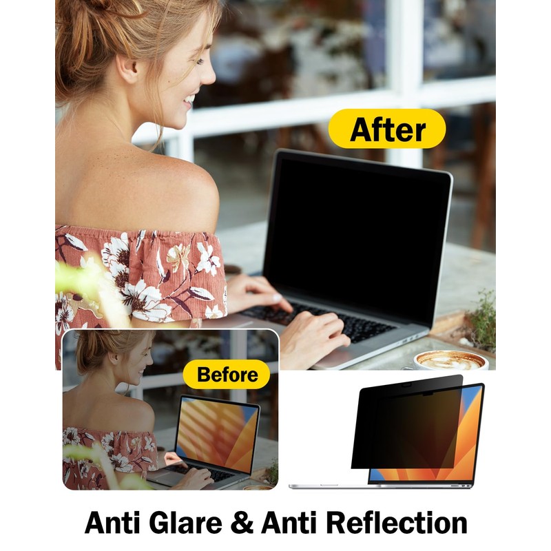 F FORITO 17.3 Inch 16:9 360° Laptop Privacy Screen Protector,