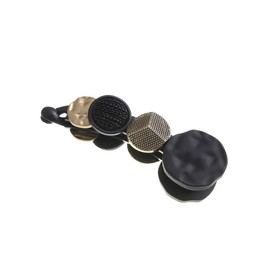 VINGTAINE H7305 Black Gold Button Banana Clip Adult Casual Hair Accessory