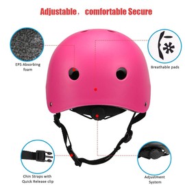 Youth & Kids Rider Helmet, Bike Helmet Removable Liners Adjustable Safety Protective Skateboard Helmet for Child Roller Skates,Scooter,Inline Skating,Cycling,BMX Bike,Riding