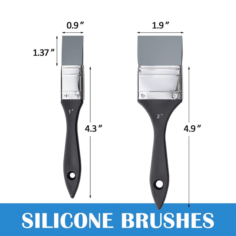 Falling in Art Silicone Paint Brush Set, Lined Edged Flexible
